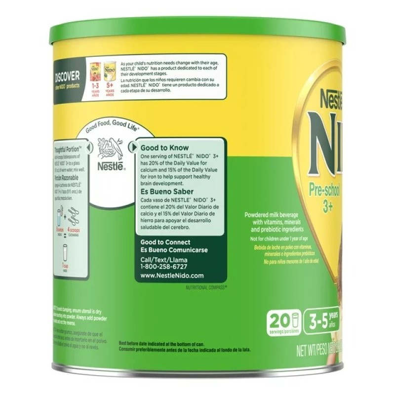 Dry Milk Manufacturer - Nido Fortificada 56.3oz Canister