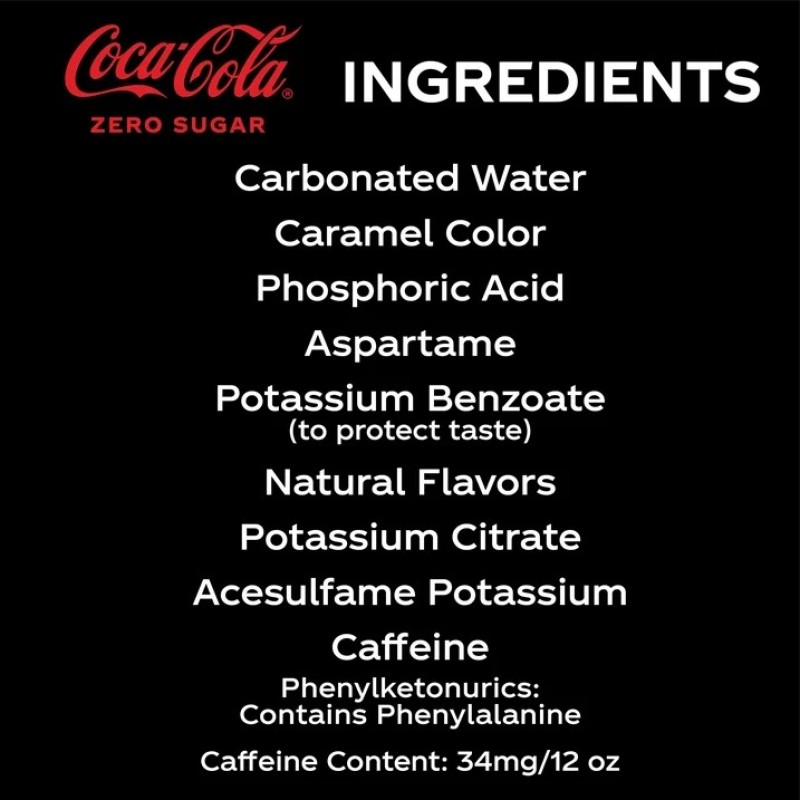 Soda Pop Supplier - Coca-Cola Zero Sugar 12oz 12 Pack