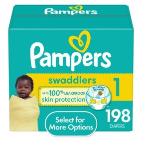 Diapers Factory - Pampers Swaddlers Size 1 198 Count