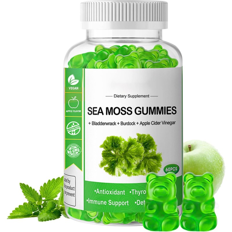 Private Label Healthcare Supplements Sugar Free Vegan Organic Sea Moss Gummies Seamoss Gummies