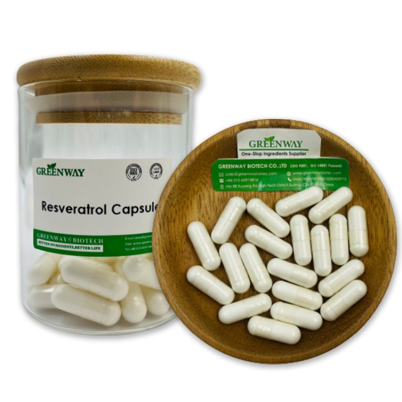 OEM Health Supplement Anti Aging Capsule 500mg Trans Resveratrol Capsules