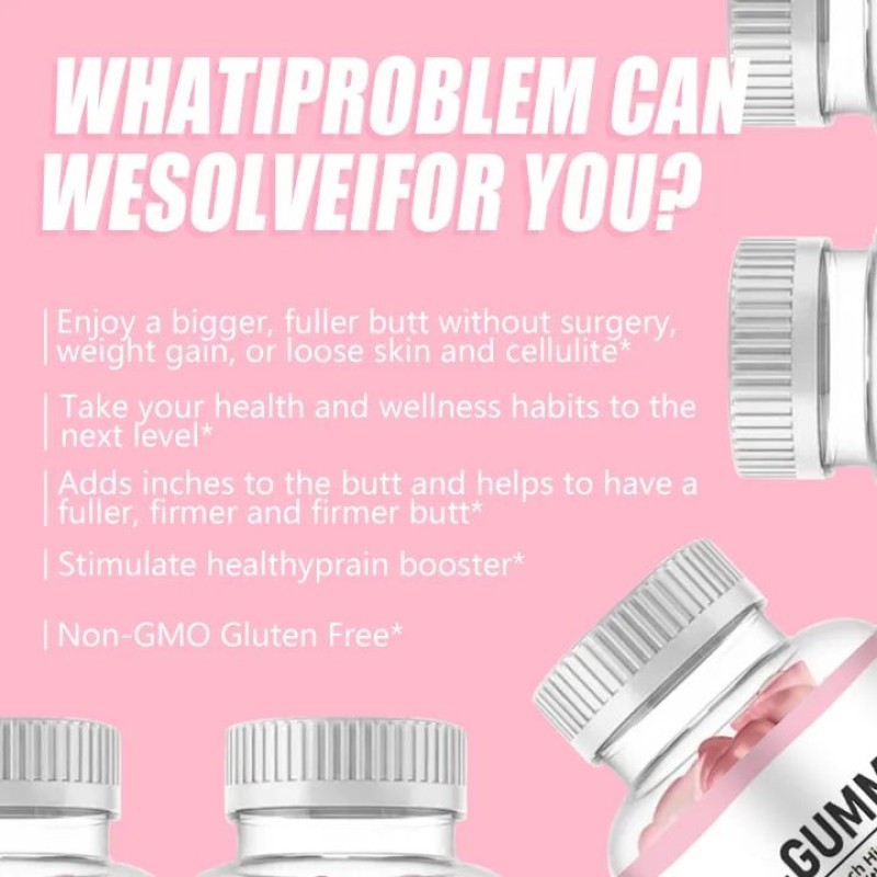 OEM Natural Organic Butt Enlargement Enhancement Hip Booster Gummy BBL Gummies