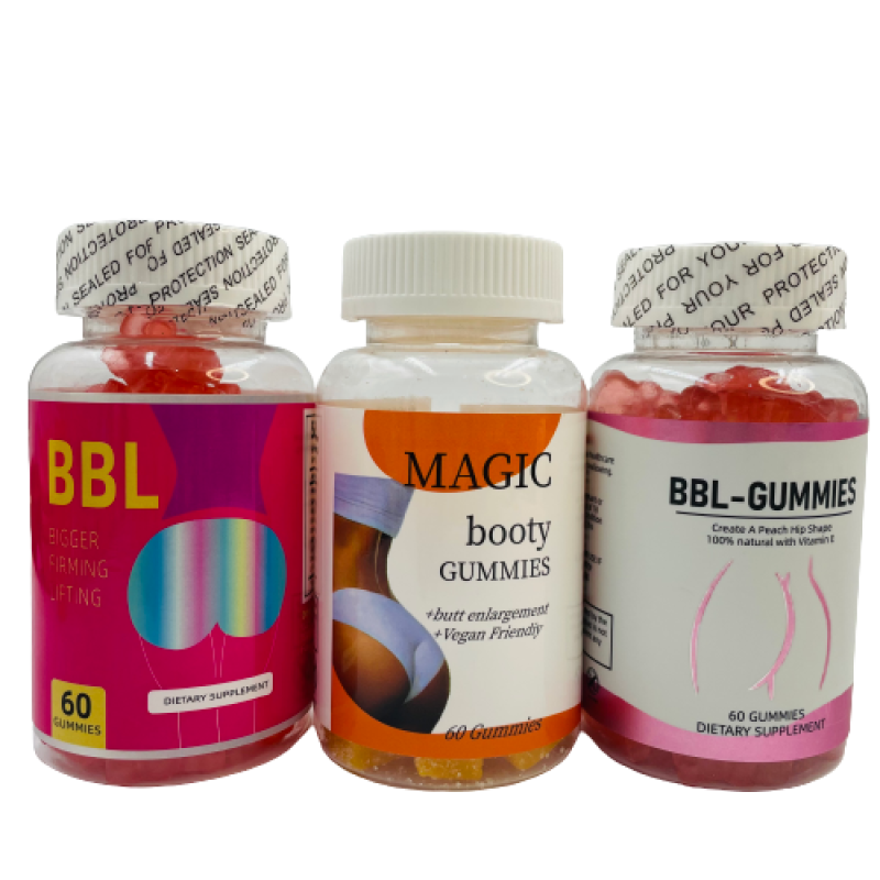 Private Label OEM Breast Enhancement and Hip Enlargement Buttock Butt Enhancement Lifter Natural Sugar Free BBL Gummies