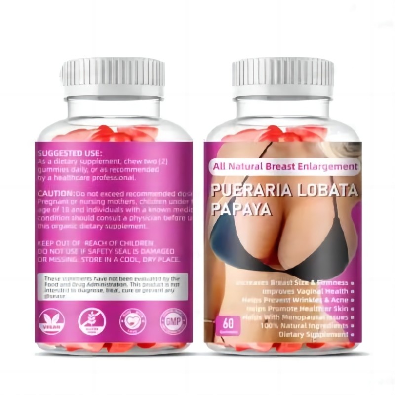 Private Label Breast Enlargement Lifting and Firming Sugar Free Papaya Enzyme Gummies/Papaya Gummies