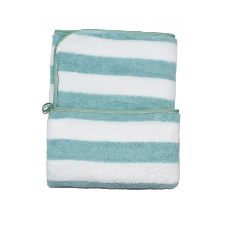 Face Towel Factory - OEM Custom Coral Fleece Striped Towel