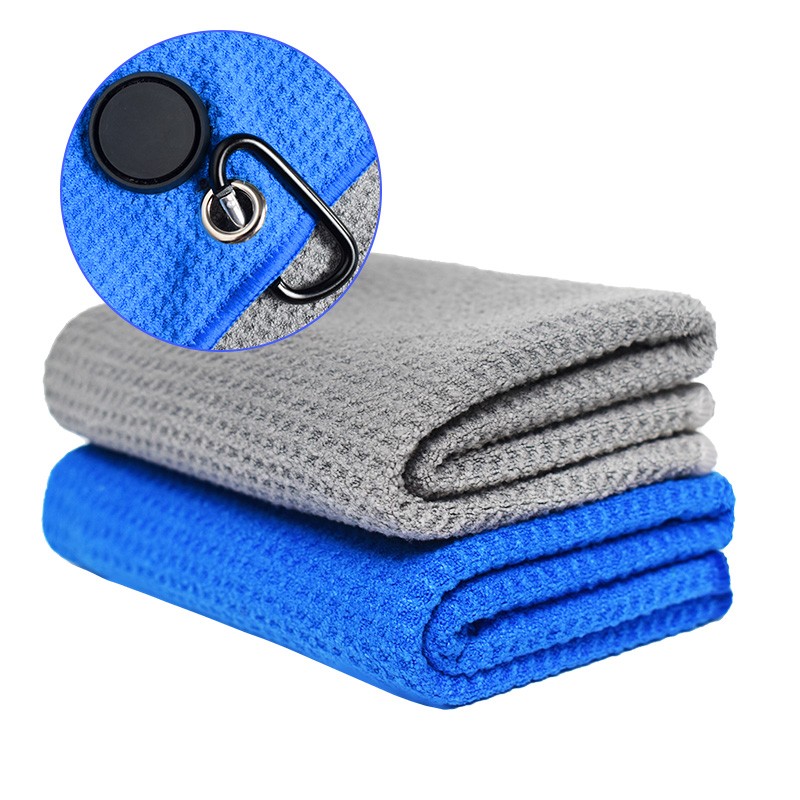 Golf Towel Manufacturer - OEM Custom Waffle Towel with Clip