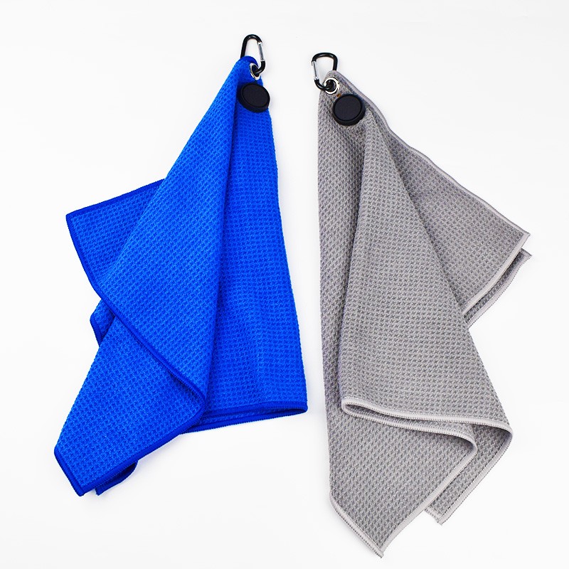 Golf Towel Manufacturer - OEM Custom Waffle Towel with Clip