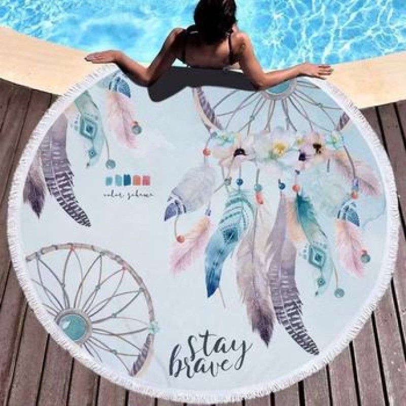 Beach Towel Factory - OEM Custom Digital Printing Round Beach Towel