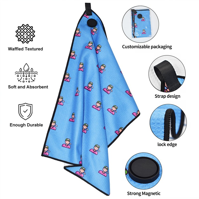 Golf Towel Manufacturer - OEM Custom Magnetic Ball Cleaning Towel