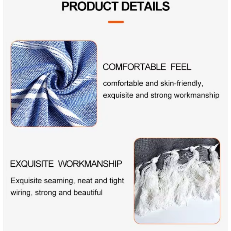 Beach Towel Manufacturer - OEM Custom Cotton Turkish Towels with Tassels