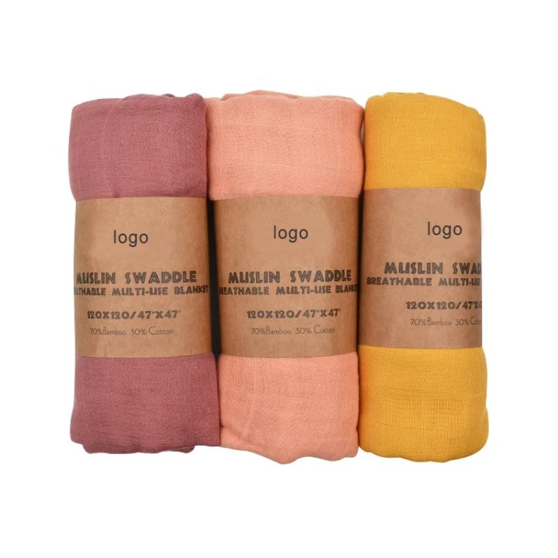 Baby Blanket Manufacturer - OEM Custom Solid Color Muslin Blanket