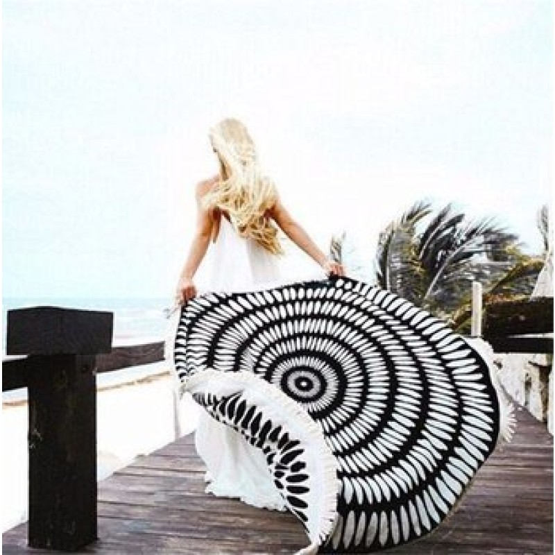 Beach Towel Factory - OEM Custom Digital Printing Round Beach Towel