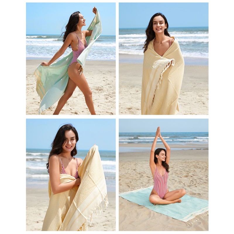 Beach Towel Factory - OEM Custom Cotton Peshtemals with Tassels