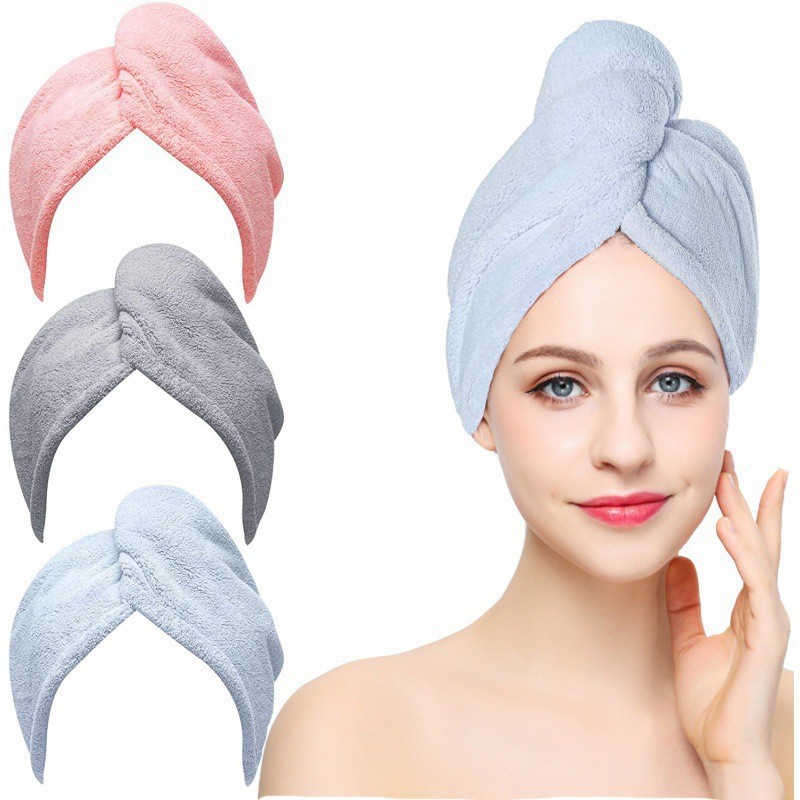 Hair Towel Manufacturer - OEM Custom 3 Pack Microfiber Turbans