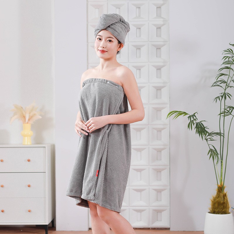 Bathrobe Factory - OEM Custom Solid Color Bath Skirt Robe