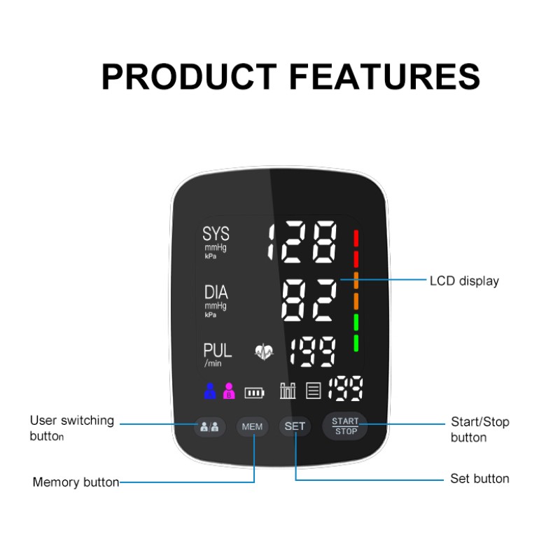 Blood Pressure Monitor Manufacturer - OEM Custom Electronic LCD Bp Monitor