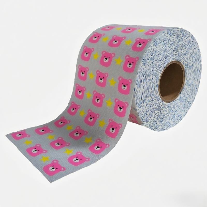 Frontal Tape for Baby Diaper Manufacturer - Disposable Knitted Front Tape Printed Custom