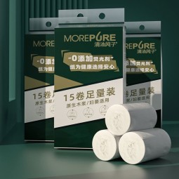 Toilet Tissue Manufacturer - Custom 3 Ply 500 Pulls Recycled Pulp Home Use Gift