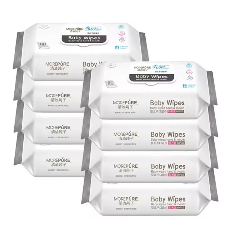 Baby Wipes Manufacturer - Disposable 80pcs Eco Biodegradable Mini Wipes Container