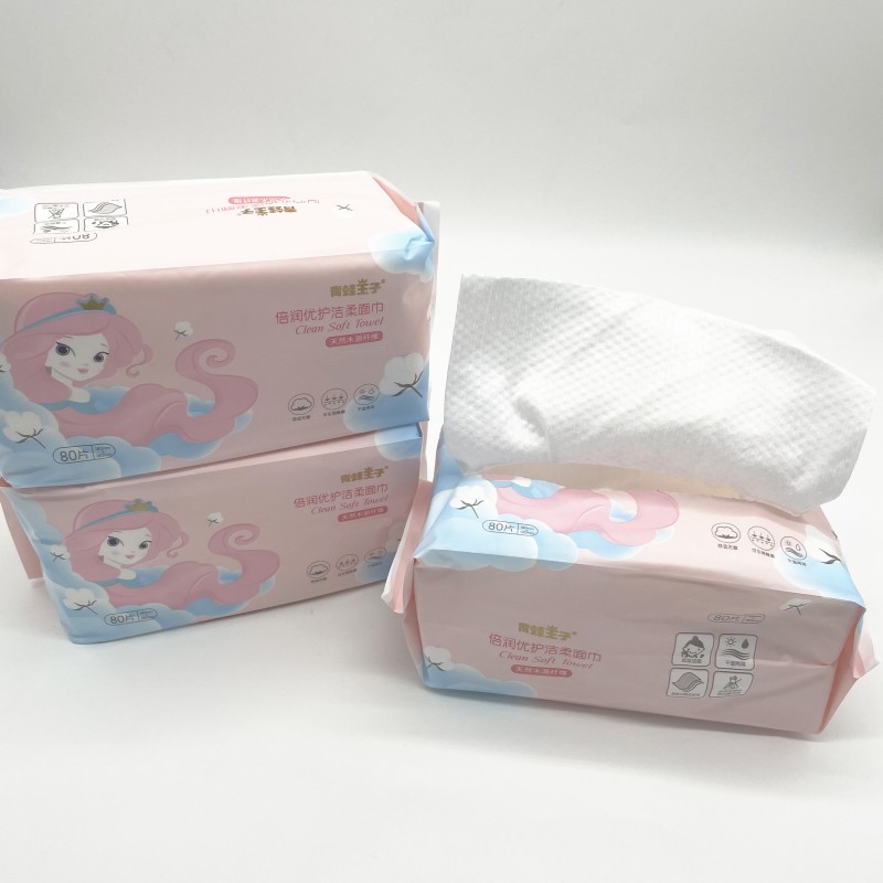 Cosmetic Wipes Manufacturer - 80pcs 100% Cotton Disposable Face Towel Makeup Dry