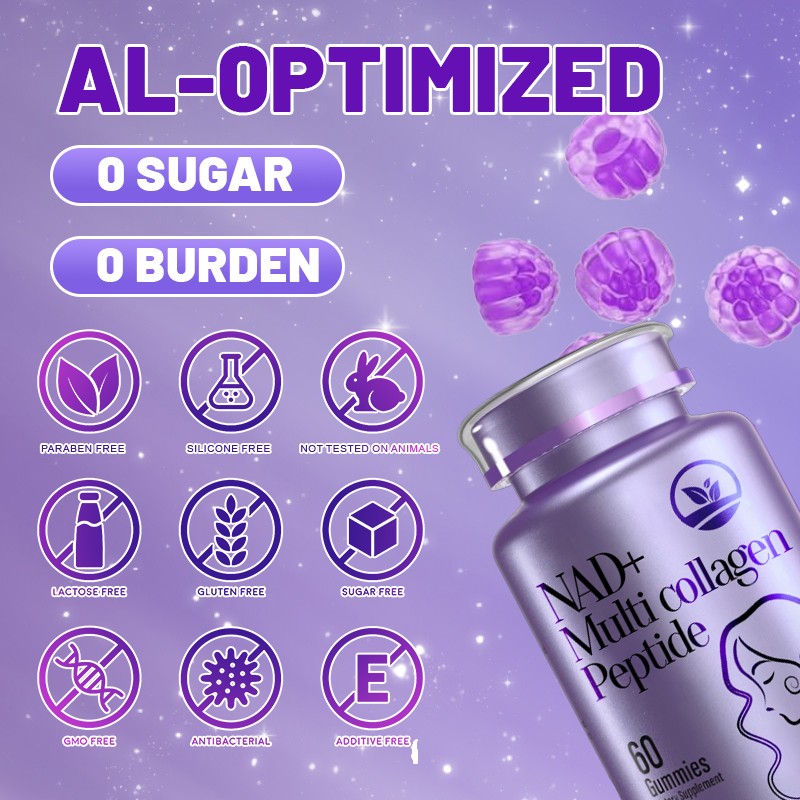 ODM NAD+ Vitamin Gummies For Brain Health & Natural Detox Support DNA Repair & Metabolism