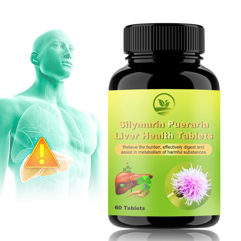 OEM Silymarin Pueraria Liver Health Tablets Pills for Digestive System Health Metabolism Support Dietary Tablets for Adult