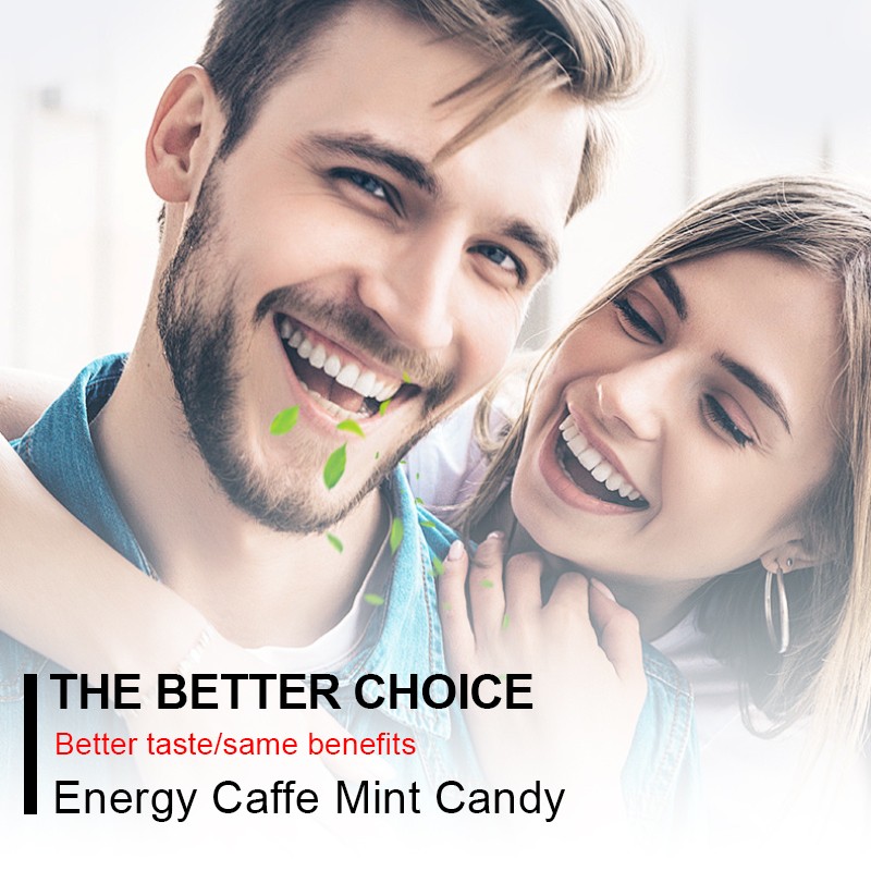 Manufactory Energy Mint Candy with Vitamin-B for Energy Support Caffeine Mint Candy Herbal Supplement