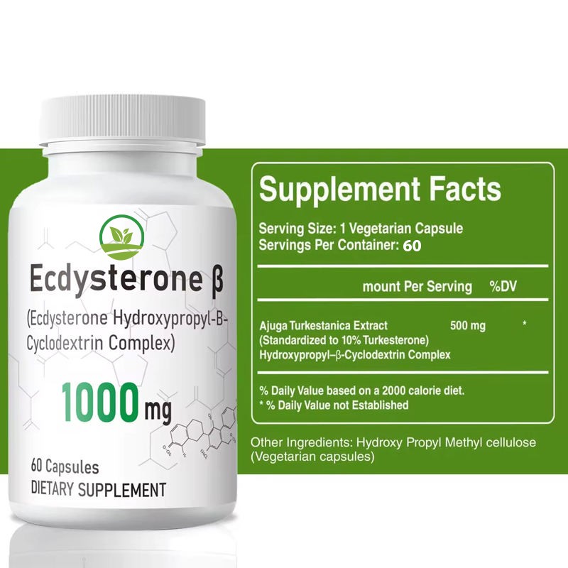 OEM Manufactory Ecdysterone Beta Capsules for Body Builders  Workout Vegan Capsules for Adult Fitness Herbal Supplement
