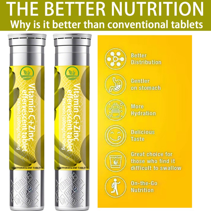 New Arrival OEM Dietary Supplement Immune Health Multivitamin 1000mg Vitamin c Effervescent Tablets