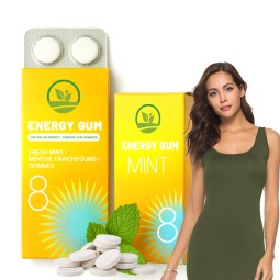 ODM Focus Gum with Vitamin B6 B12  Taurine  Fresh Mint Sugar-Free Energy Supplement  Caffeine Gum