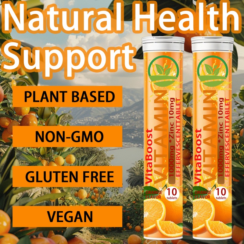 OEM Vitamin C Slimming Effervescent Tablets | Natural Detox & Energy Boost | Weight Management Supplement | Lemon Flavor