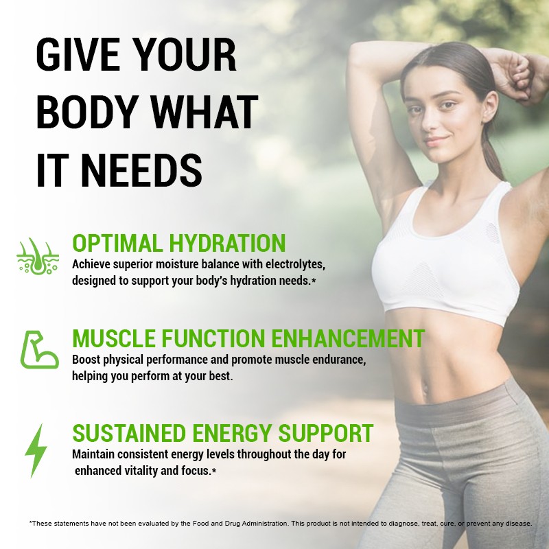 OEM Wholesale Factory Hydration Electrolytes Tablets With Magnesium Sodium Potassium Chloride Vitamins D3 & B6 and Kelp Powder