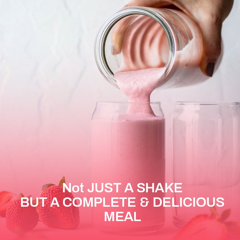 OEM Vegan Meal Replacement Shake Plant Protein Powder- Strawberry Banana Flavor, Probiotics Vitamins Dietary Fiber Supplements