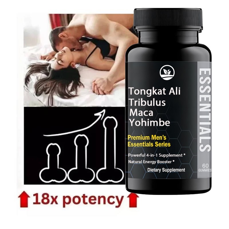 OEM Private Label Organic Tongkat Ali Maca Gummies Tongkat Ali Shilajit Gummies Energy Booster Man Enhancement Supplement