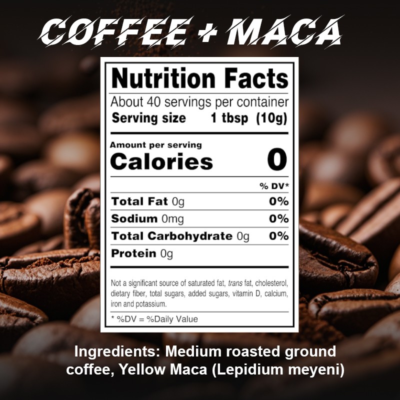OEM Maca Energy Coffee 400g Powder Support for Energy Support and Cognition Wellness for Men Herbal Supplements