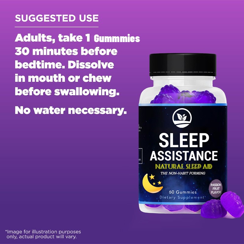 OEM High Quality Vegan Melatonin Gummies Sleep Gummies Promotes Relaxation for Aid Sleep for Adults Herbal Supplement