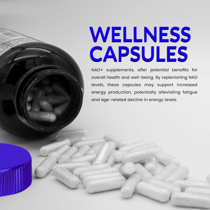 High Potency NAD+ 1200mg Supports Cellular Health & Anti-Fatigue & Mitochondrial