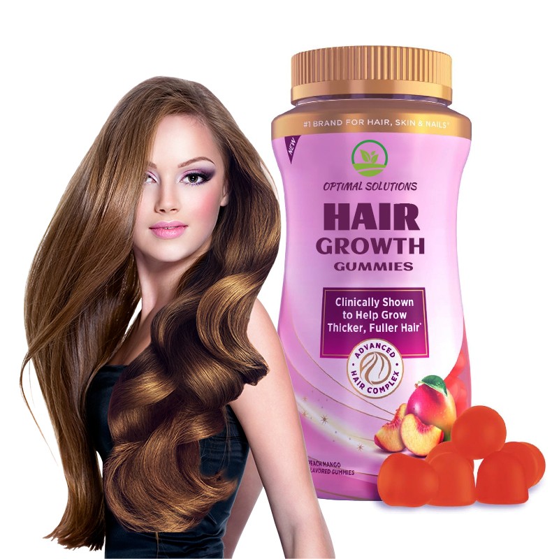 OEM Vegan Biotin Gummies Skin Nails Collagen Multivitamin Bears Vitamin C Hair Growth Gummies Collagen Gummies Herbal Supplement