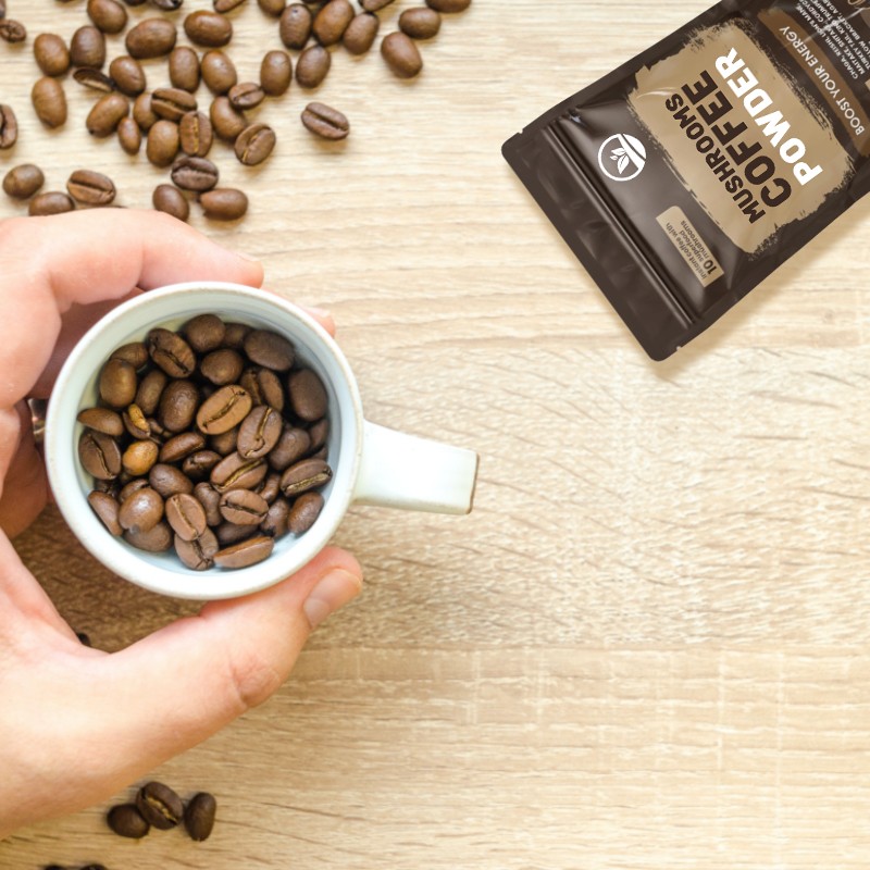 OEM Ganoderma Coffee Instant Reishi Mushroom Coffee Extract Powder Organic Lions Mane Mushroom Coffee Energy Powder