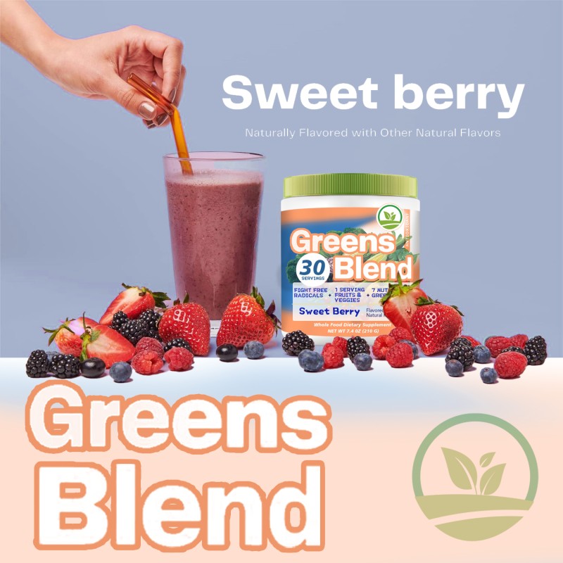 Private Label Vegan Pure Mixed Vegetable Powder Herb Extract Blend Super Greens Blend Organic Powder Energy Drink Powder