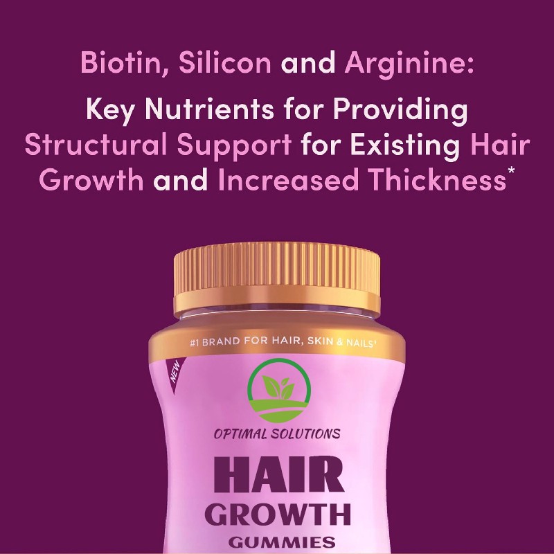 OEM Vegan Biotin Gummies Skin Nails Collagen Multivitamin Bears Vitamin C Hair Growth Gummies Collagen Gummies Herbal Supplement