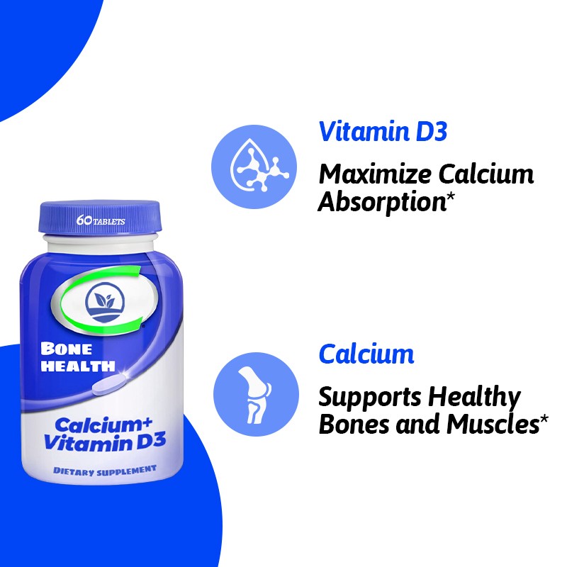 OEM Calcium Vitamin D3 Bone Capsules Highly Absorbable Calcium for Strong Bones Daily Activity Joint Support Herbal Supplements