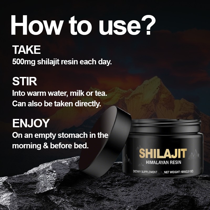 OEM Wholesale Custom Private Label 30g 50g Pure Organic Himalayan Shilajit Gold Resin Supplements Bulk Fulvic Acid with Spoon