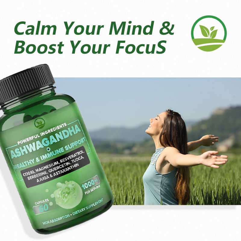 OEM New Arrival Ashwagandha Root Extract Capsules - Natural Anxiety & Sleep Support, Vegan Immune Digestive Support Capsules