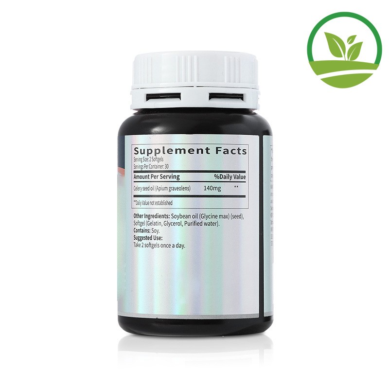 OEM Factory Supply Vegan Celery Seed Softgels Capsules - Urinary Tract Health & Antioxidant Support Supplements