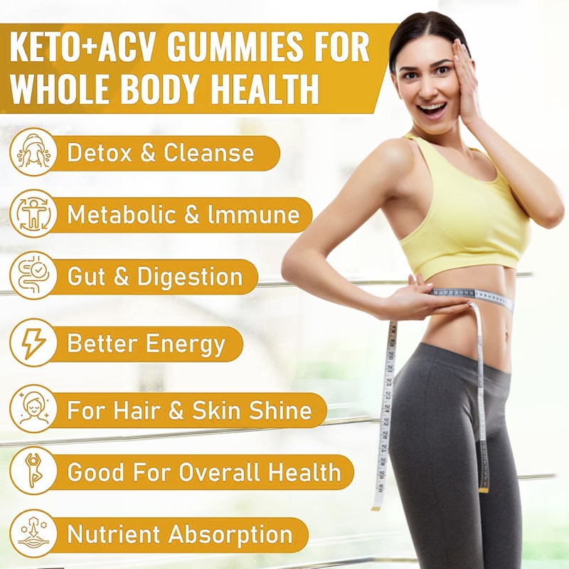 OEM Vegetarian Keto Fat Burning Gummies Herbal Supplements with Sodium and Calcium for Women