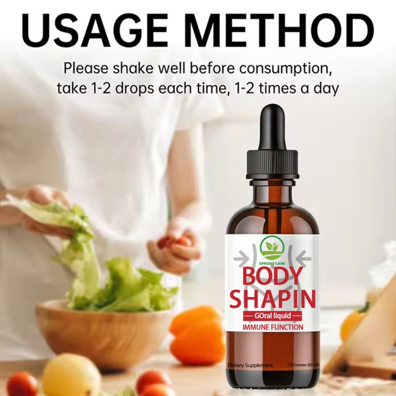 OEM High Quality Body Shaping Liquid Drops with Immune Health Function for Adult Herbal Supplement