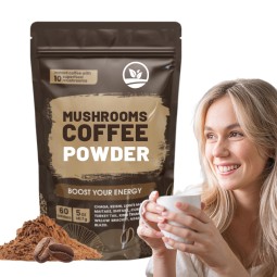 OEM Ganoderma Coffee Instant Reishi Mushroom Coffee Extract Powder Organic Lions Mane Mushroom Coffee Energy Powder