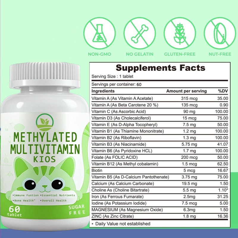 Private Label Custom Vegan Multivitamin Dietary Fiber Enhance Immunity Pectin Vitamin C Tablets for Kids