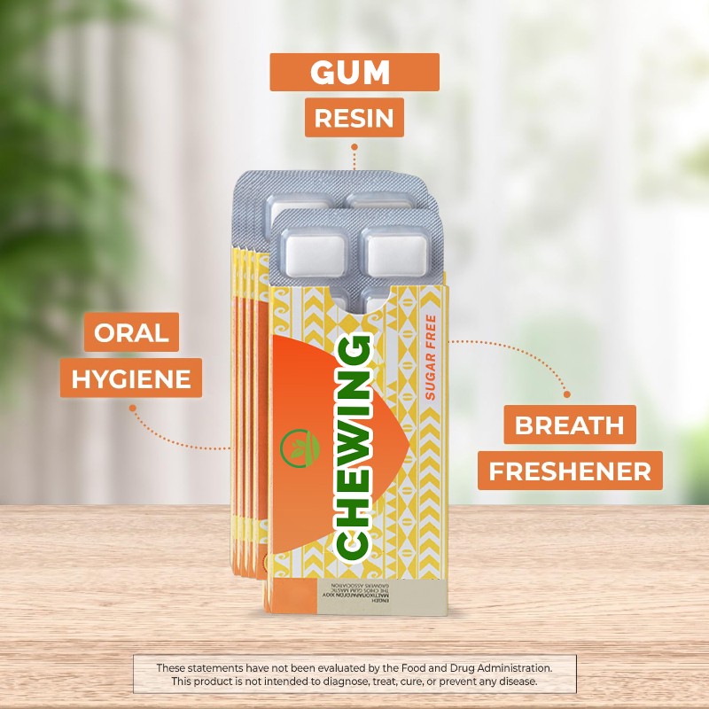 OEM /ODM Sugar -Free Aspartame -Free Chewing Gum for Oral Cleanliness |50 Gums |for Adult